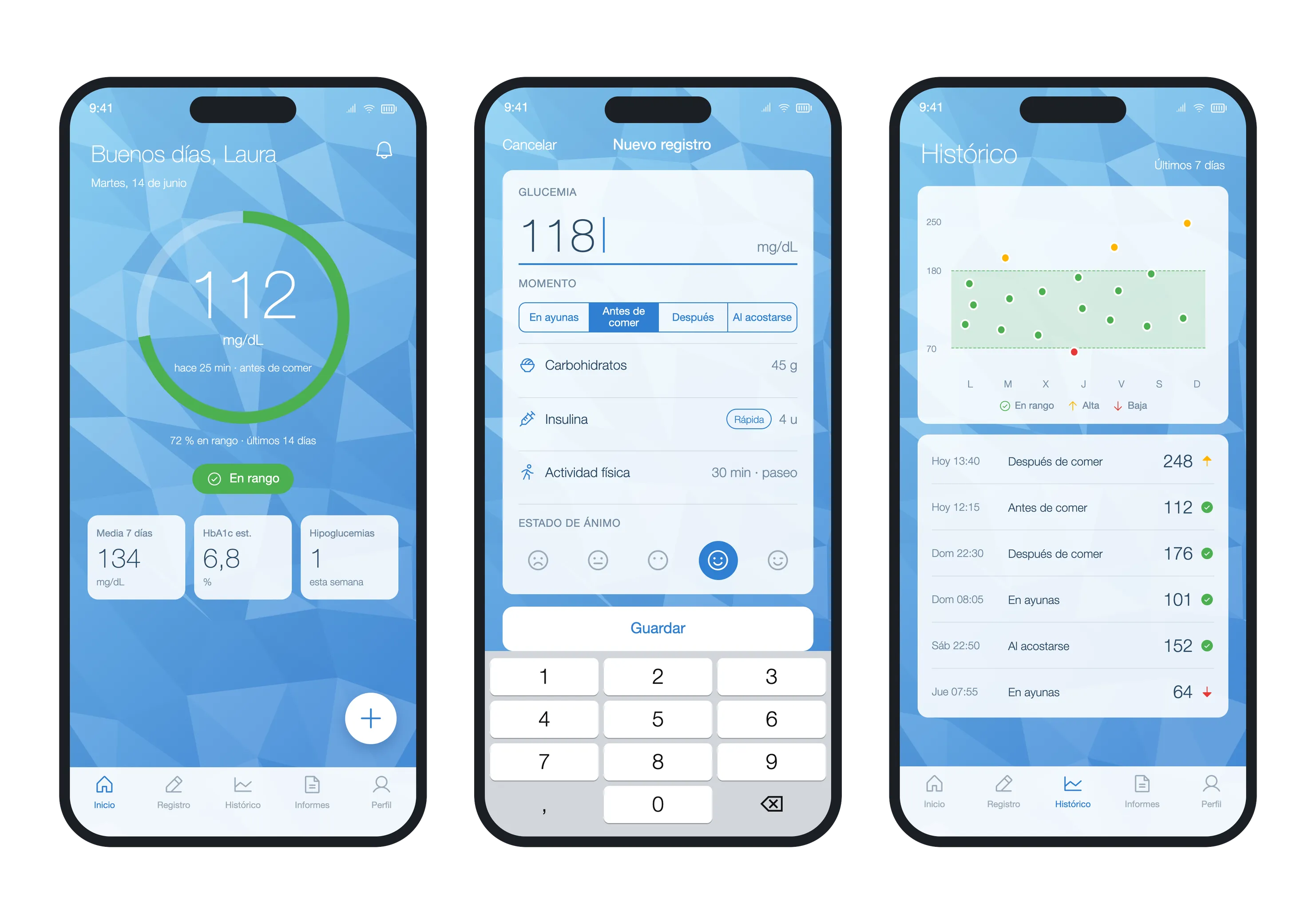 Roche Diabetes Care — App de autocontrol de diabetes